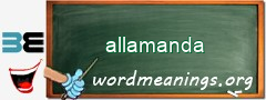 WordMeaning blackboard for allamanda